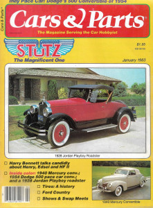 CARS & PARTS 1983 JAN - '54 INDY PACE DODGE 500 CONV, '28 JORDAN PLAYBOY